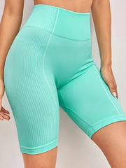 High Waist Stretchy Sports Shorts Moisture Wicking Activewear