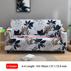 Leaf Printed Sofa Slipcover Anti Dirty Spandex Furniture Protector