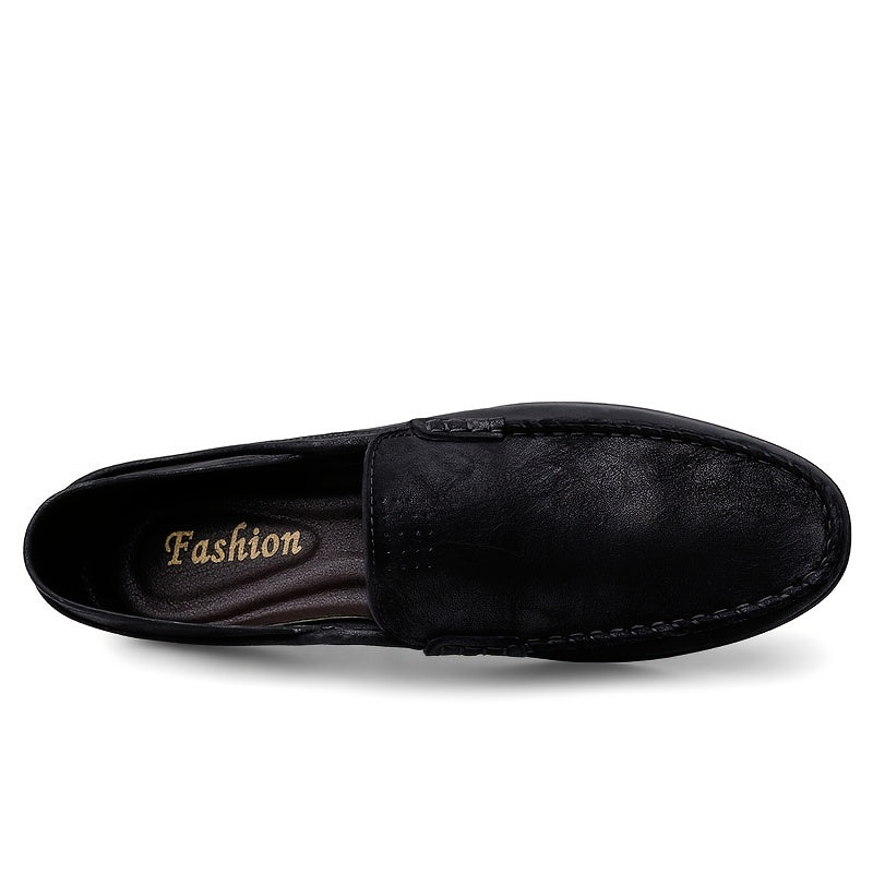 Men's Leather Loafer Shoes Casual Slip On Lightweight Moccasin