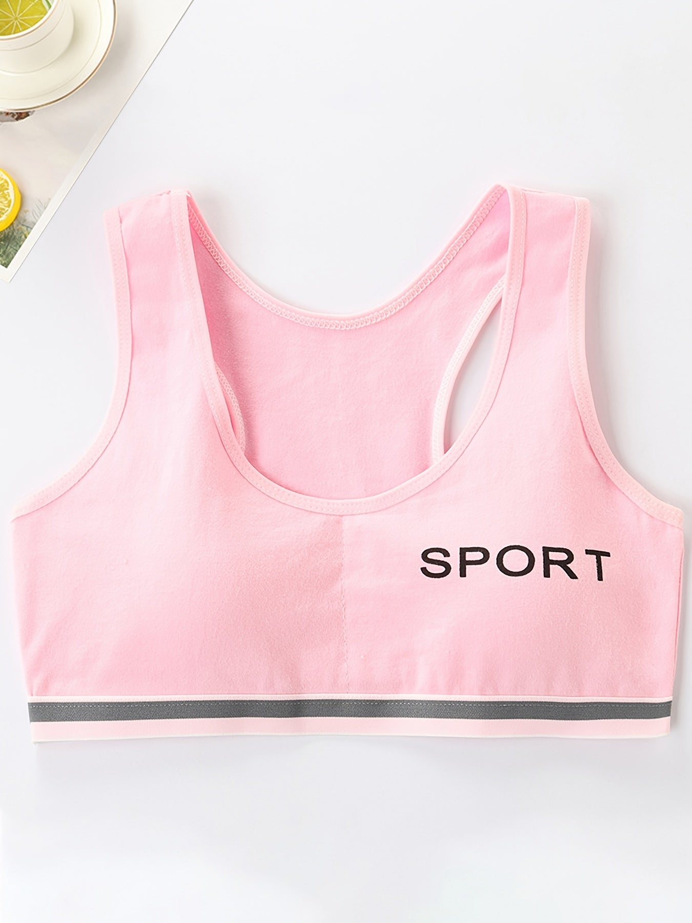 4pcs Teen Girls Cotton Sport Bra Stretchy Underwear Vest