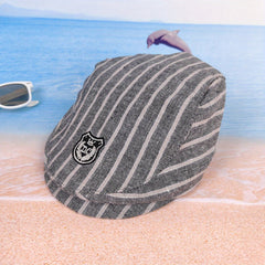 Striped Forward Hat Duck Tongue Hat For Boys