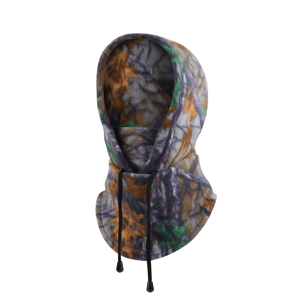 Winter Hat Warm Cap Men Hooded Neck Warmer Hiking Scarves Hats