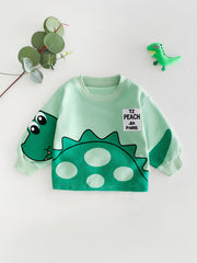 Baby Girls Dinosaur Graphic Pullover Sweatshirt Top