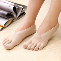 Women's No Show Toe Socks Low Cut Ankle Liner Socks