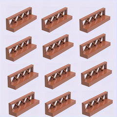 12-Piece Farm and Garden Building Blocks Set with Bridge and Fence