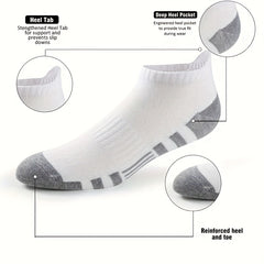 5 Pairs Men's Breathable Ankle Socks Spring Autumn Leisure Running Sports Socks