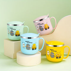 304 Stainless Steel Kids' Drinking Cup with Anti Fall and Measurement Scale