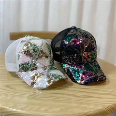 Sequins Sparkling Baseball Cap Adjustable Sunscreen Dad Hat