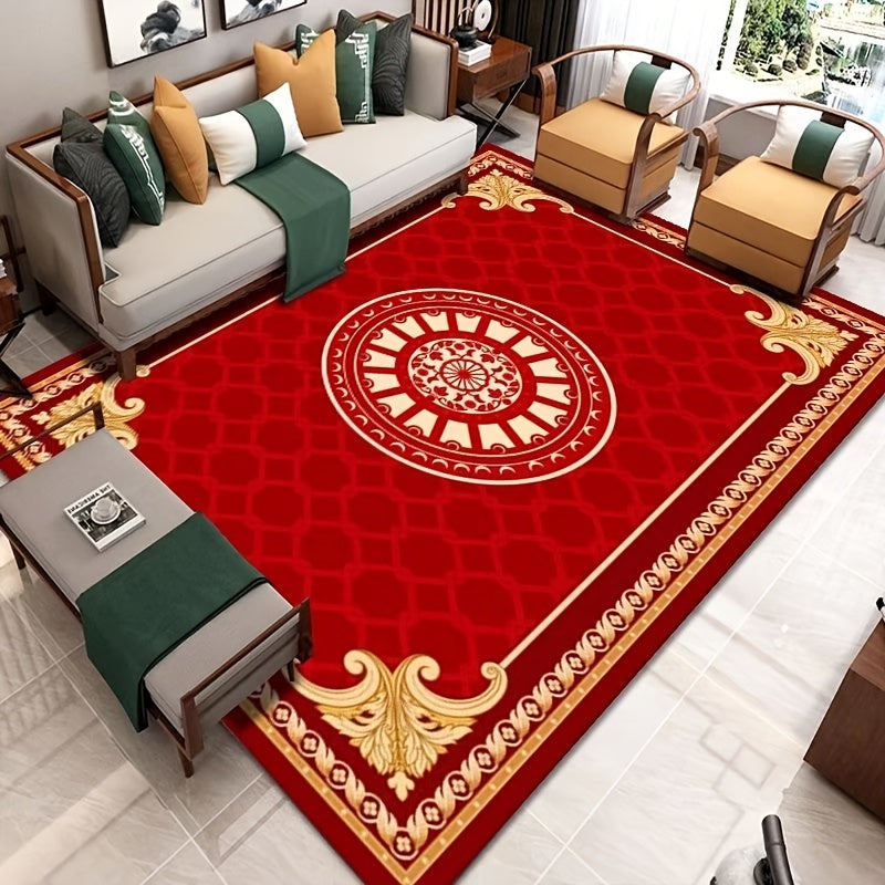 Soft Oriental Floral Area Rug Non Slip TPR Base
