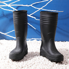 Men's Plush Lined Rain Boots Non Slip Waterproof Shoes