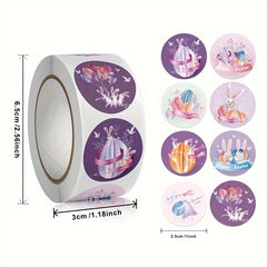 500pcs Easter Rabbit Egg Cartoon Sticker Holiday Label Self-adhesive