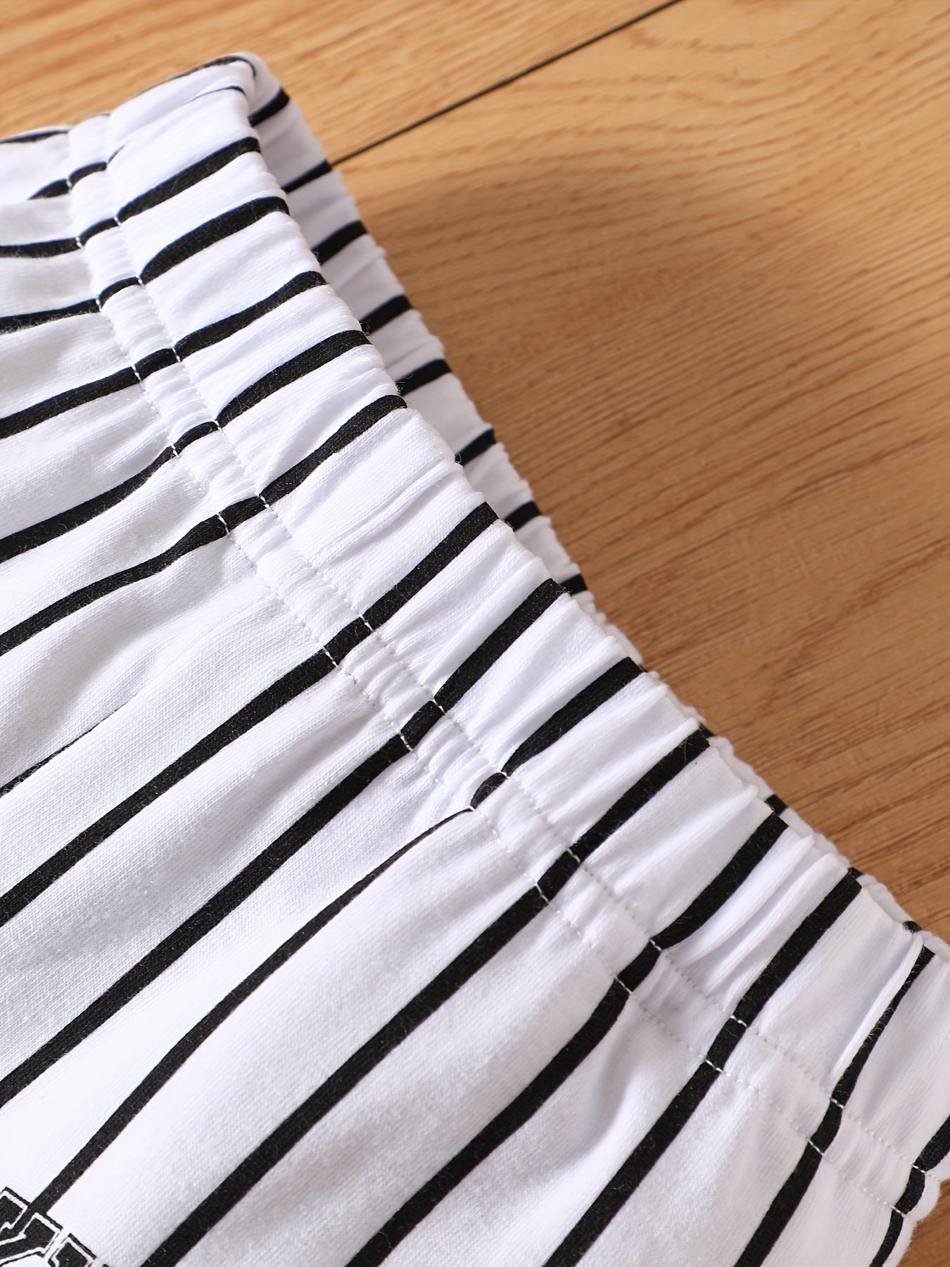 2pcs Boys Lucky Baby Number 167 Striped T-shirt & Shorts Set