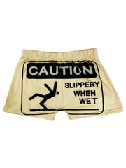 Letter Print Skinny Yoga Shorts for Women