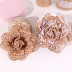 European American Sackcloth Flowers Christmas Wedding Party Shoe Hat Flower