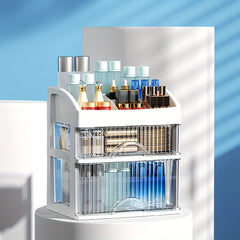 Acrylic Crown Storage Box 3 Layers Large Capacity 2 Drawers