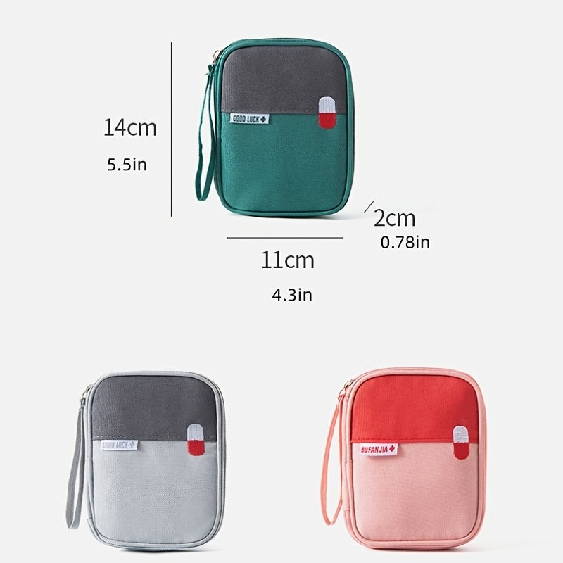 Portable Zipper Medicine Bag Mesh Wristlet Mini Storage Block Medical Kit