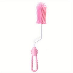 360 Rotating Silicone Bottle Brush Set for Baby Bottles, Pacifiers & Straws