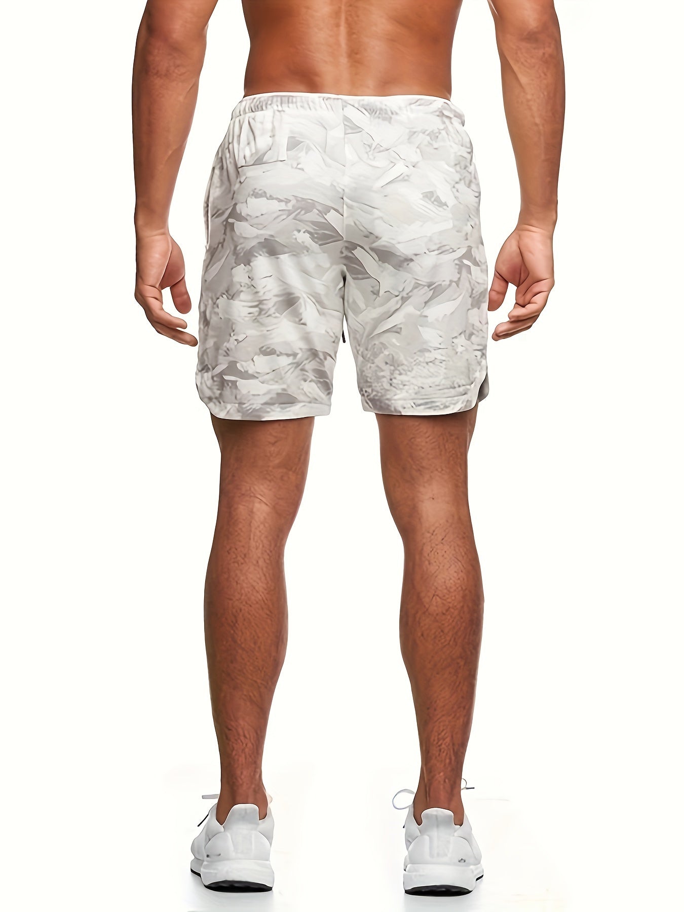 Camouflage Print Men's Comfy Drawstring Shorts