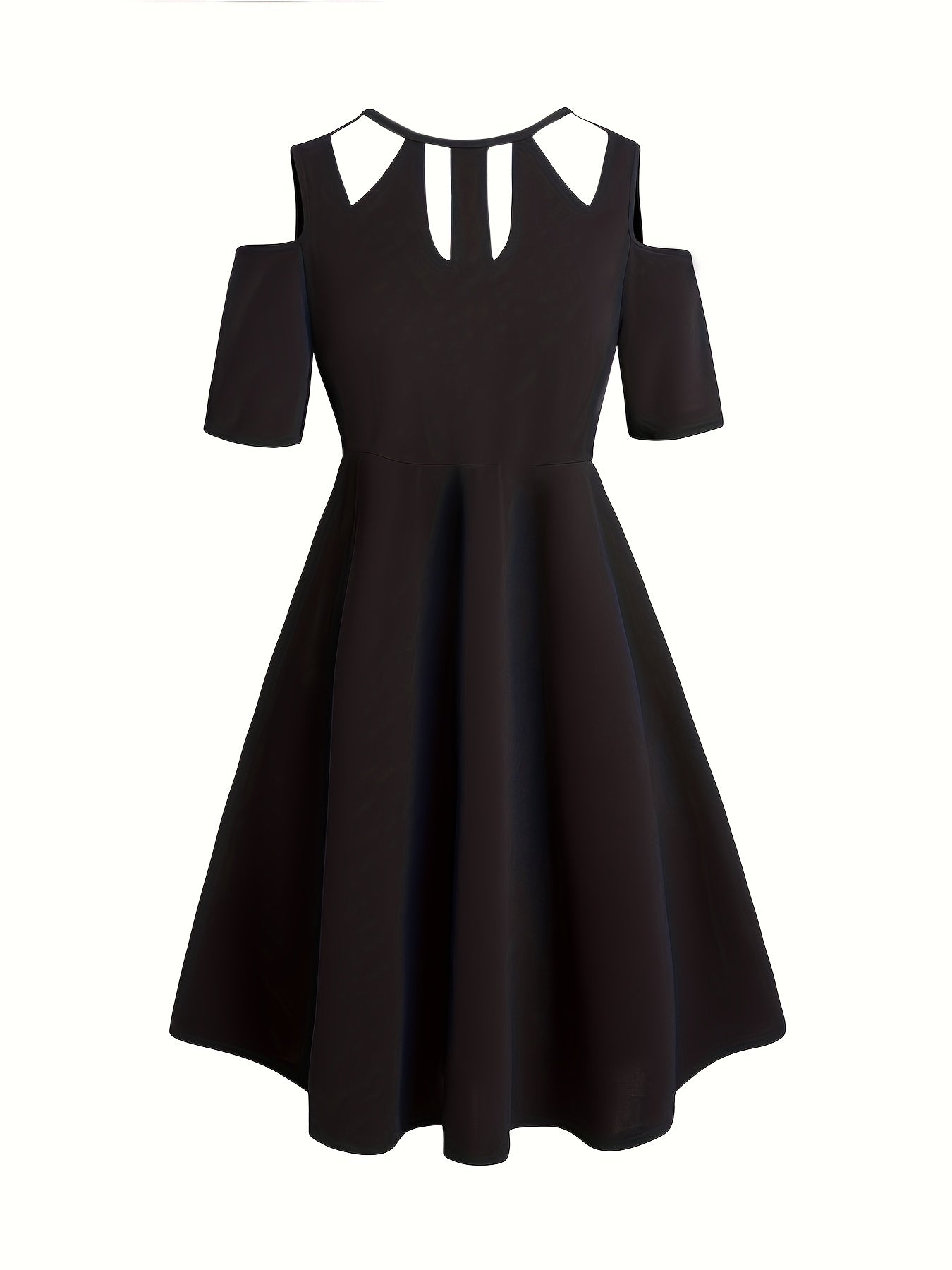 Cold Shoulder Round Neck Dress