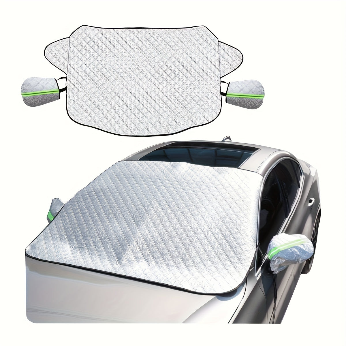 Car Windshield Snow Cover 4 Layers Frost Protection Magnetic Edges