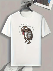 Tired Cockroach Print Men's Sports T-shirt