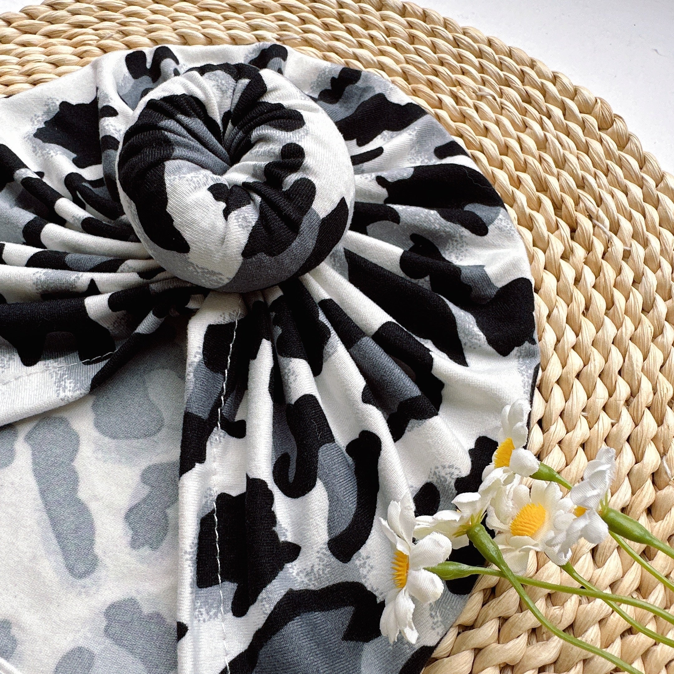 Baby Leopard Print Headband Soft Hat for Newborns