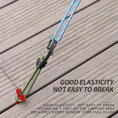 10pcs Outdoor Bungee Cord With Hook for Camping Boats Luggage