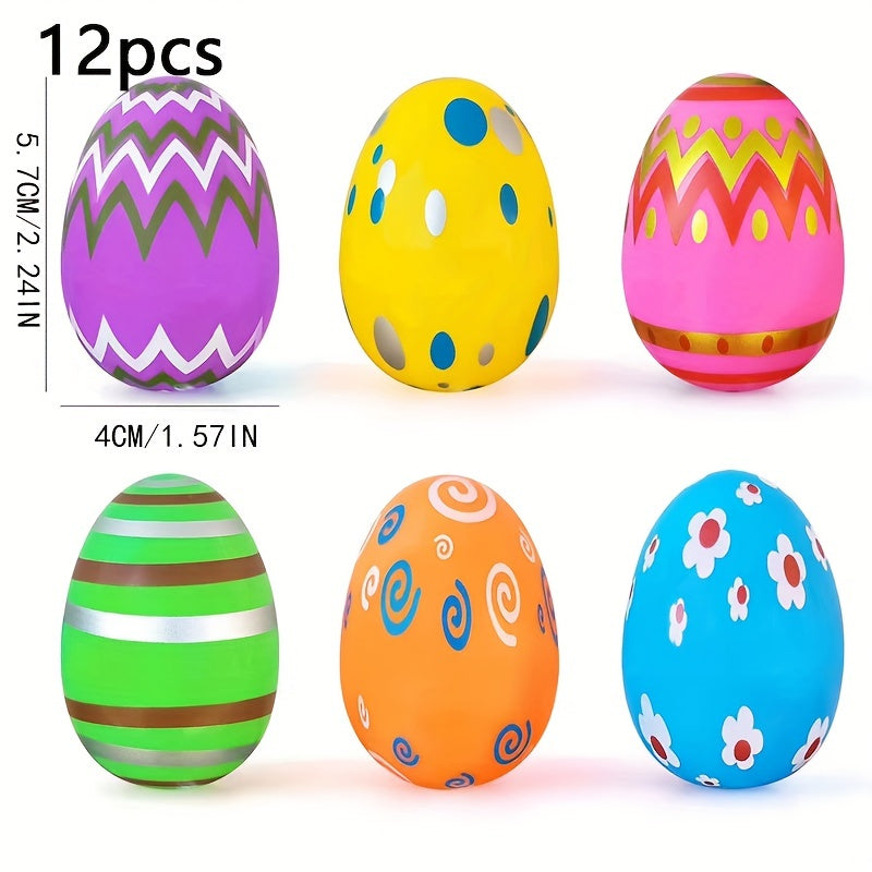 24pcs Random Pattern Easter Egg Ball Small Gift for Kids