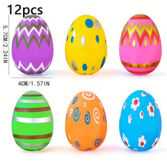 24pcs Random Pattern Easter Egg Ball Small Gift for Kids
