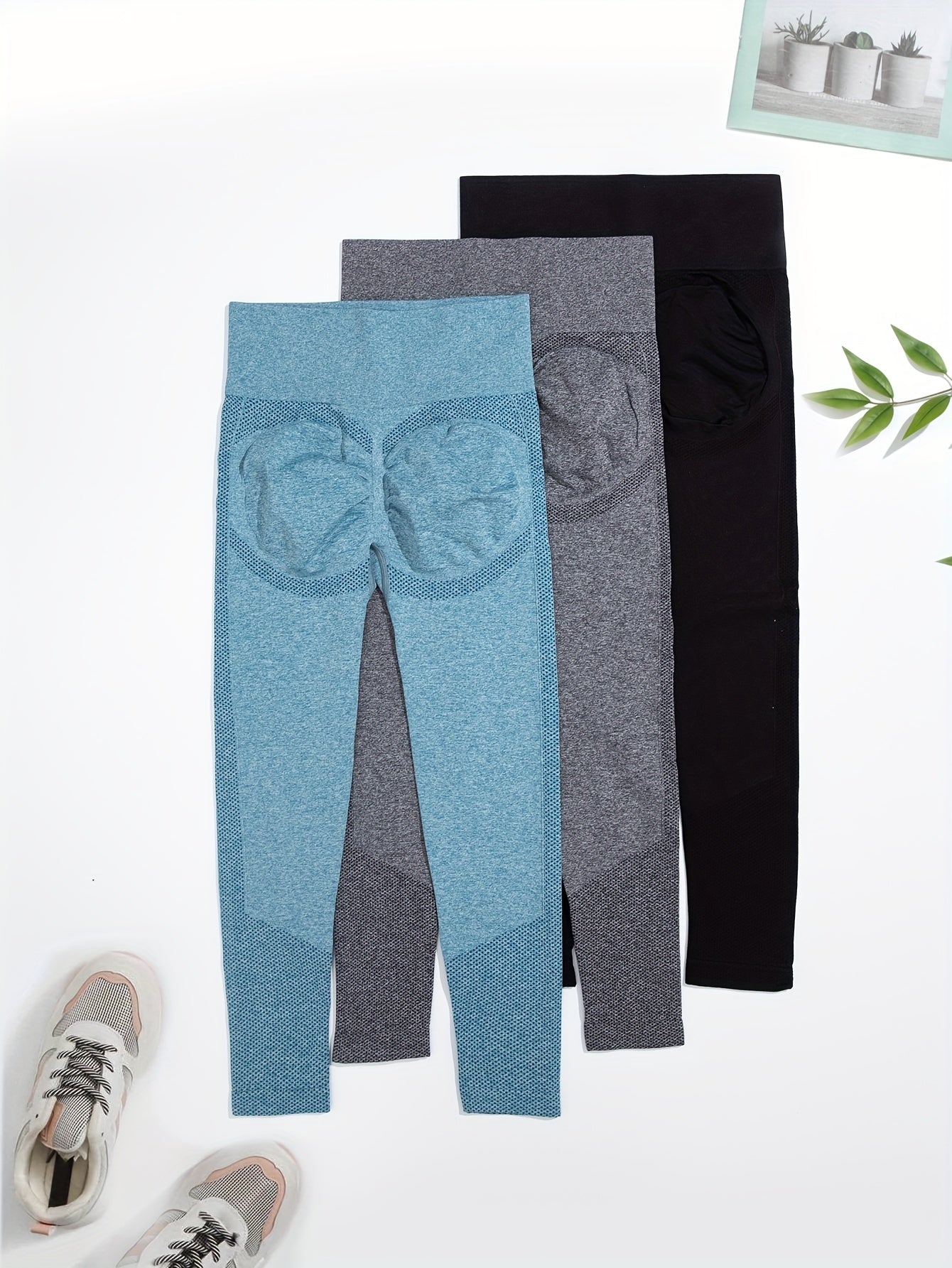 3pcs High Waist Seamless Leggings for Women