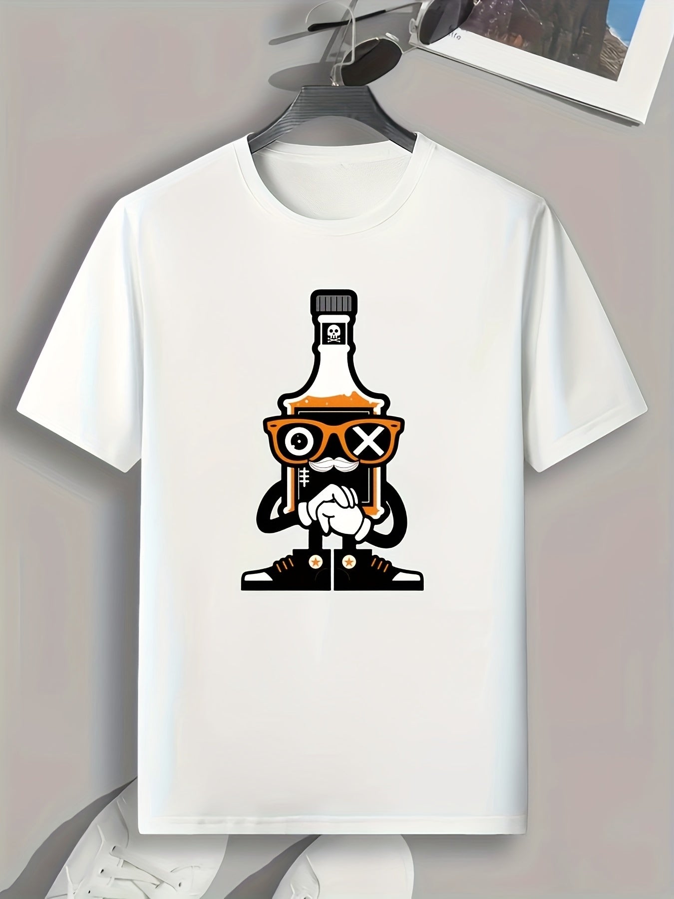 Funny Cartoon Print Men's Graphic T shirt Casual Comfy Tees For Summer