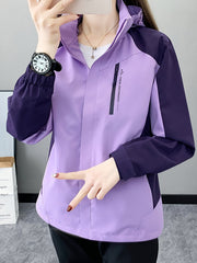 Women's Camo Outdoor Jacket w/ Removable Hood