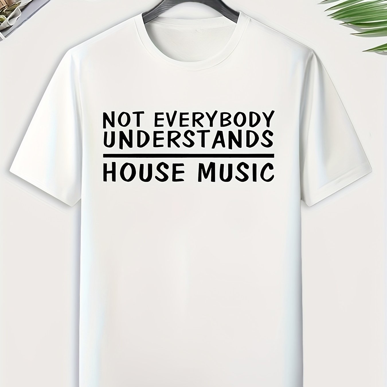 House Music Print Men's Comfy T shirt for Outdoor Summer