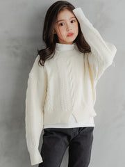 Warm Knit Sweater Girls Comfy Pullover Kids Gift Christmas Fall Winter