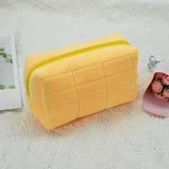 Checkered Cosmetic Bag Travel Storage Toiletry Large Capacity Pink