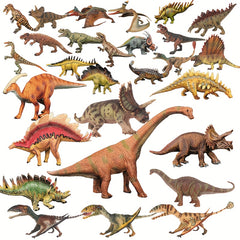 26pcs Dinosaur Toy Set for Kids with T Rex Triceratops