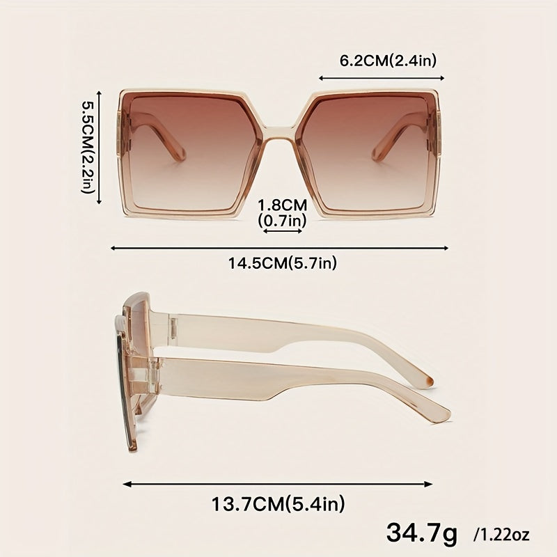 3 Pairs Large Square Sunglasses UV400 Sun Shades Glasses