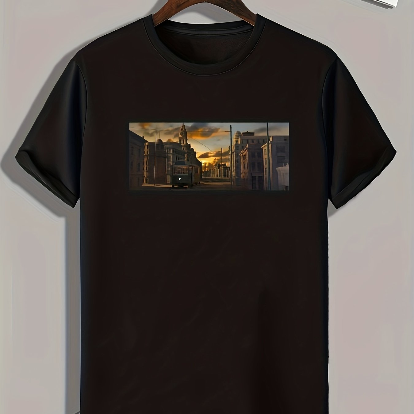 Street Painting Graphic Print Tee for Men