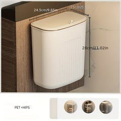 Large Capacity Trash Can With Lid Wall-Mounted Garbage Pail
