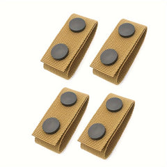 4pcs Outdoor Belt Keeper Double Snap Nylon Duty Belt Holder