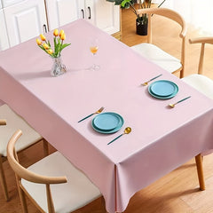 Rect Tablecloth PVC Straight Edge Table Cover Anti-fouling Hotel Home Decor