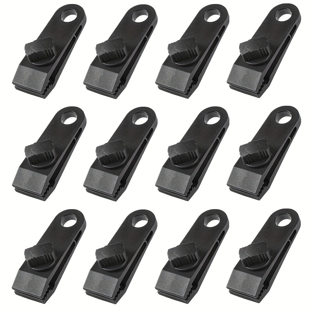12pcs Camping Tarp Clips Lock Grip Clamps Outdoor Camping