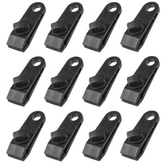 12pcs Camping Tarp Clips Lock Grip Clamps Outdoor Camping