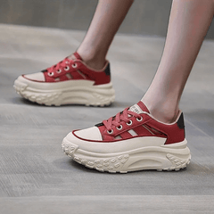 Women's Hollow Out Lace Up Platform Sneakers