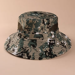 Kids Camouflage Bucket Hat Mesh Sun Hat