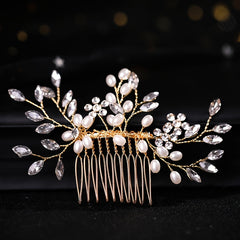 Faux Pearl Crystal Wedding Hair Comb Hair Accessories