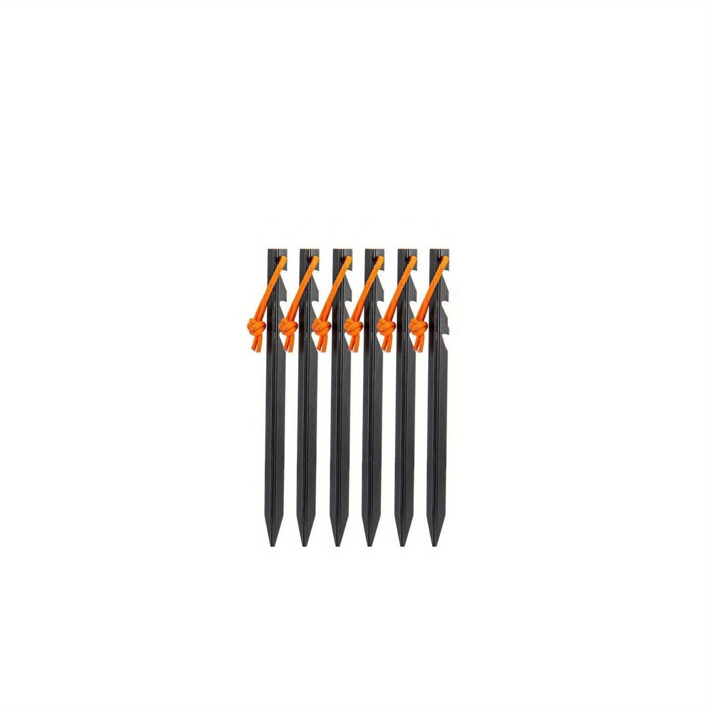 12pcs Aluminum Tent Stakes w/ Reflective Rope for Camping, Hiking, Gardening