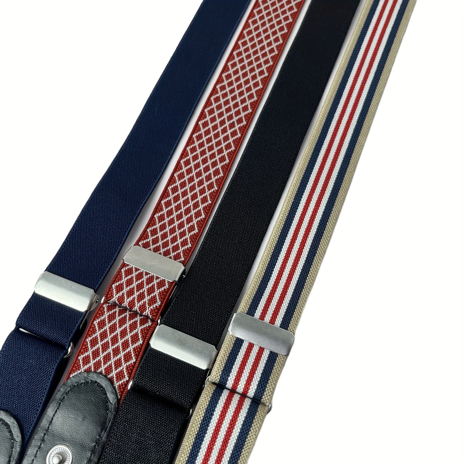 Polyester Elastic Waist Belt - Stylish Casual No Buckle Plated Belt