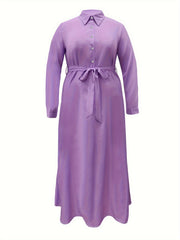Maxi Shirt Dress With Belt