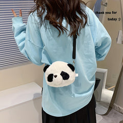 Panda Plush Crossbody Bag Mini Coin Purse Shoulder Bag